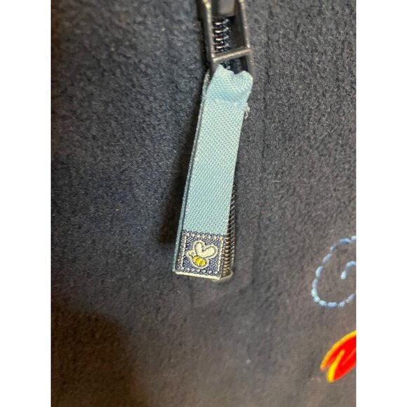 Pooh Disney Navy Embroidered Polyester Hooded Pullover with Pocket Sz S - Picture 8 of 11